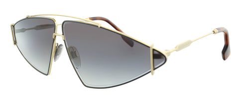 Burberry Women Sunglasses Black W/ Gold Irregular BE3111-10178G